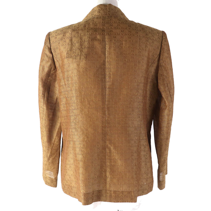 LEONARD FASHION tailored jacket All-over logo pattern Logo button cotton Women