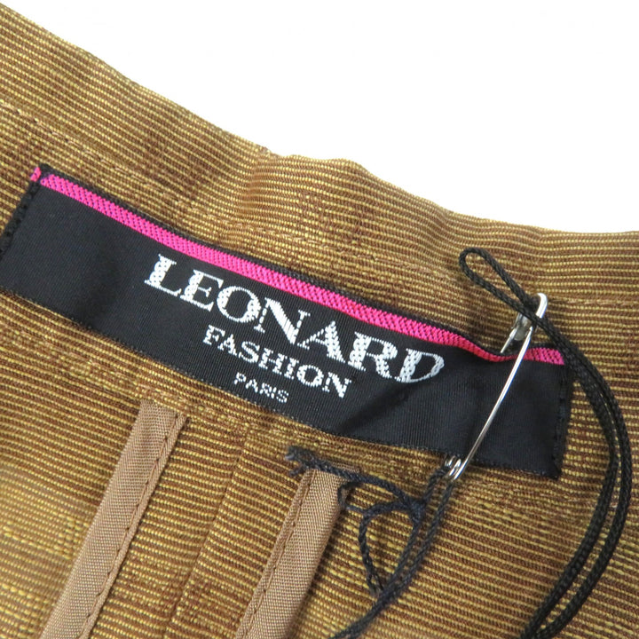 LEONARD FASHION tailored jacket All-over logo pattern Logo button cotton Women