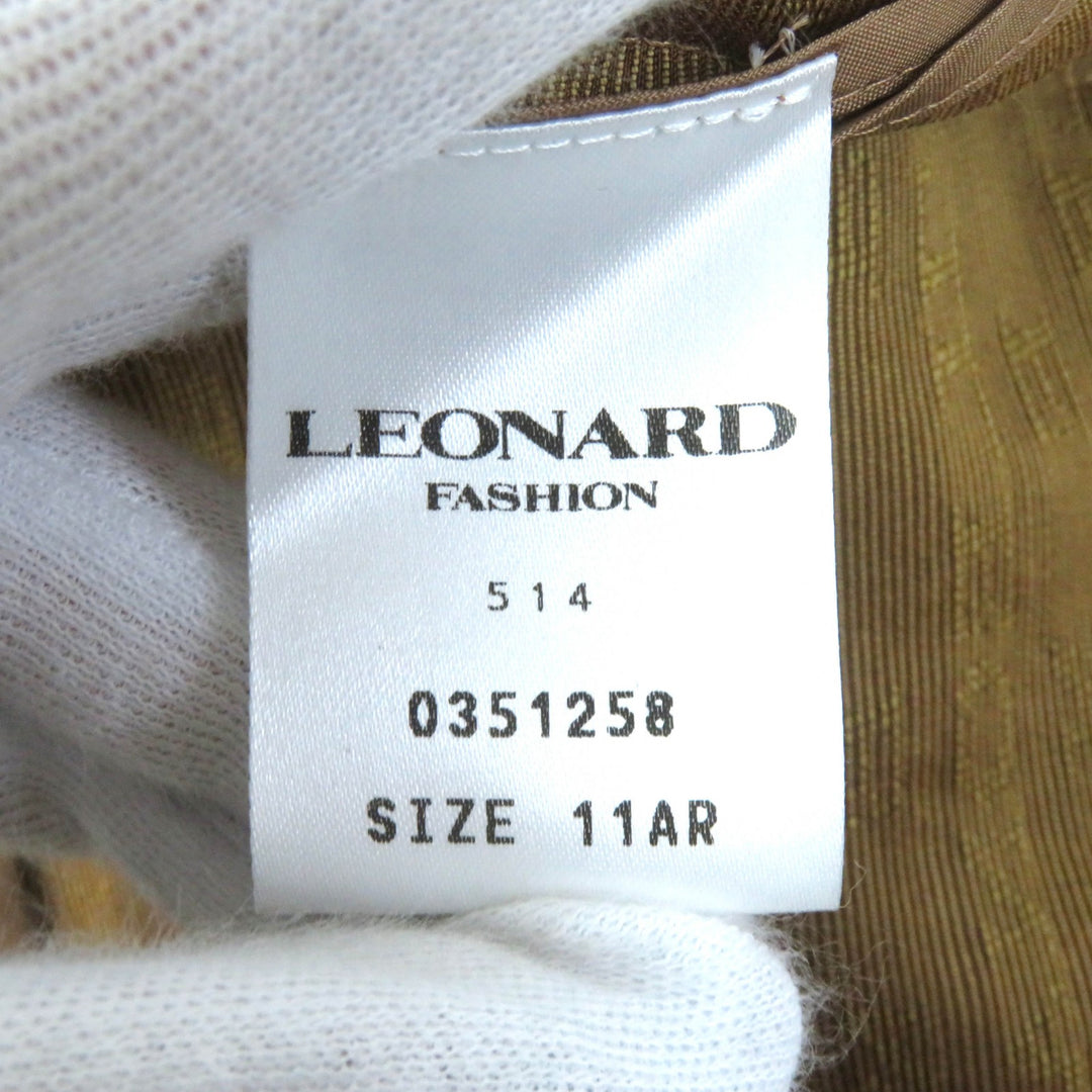 LEONARD FASHION tailored jacket All-over logo pattern Logo button cotton Women