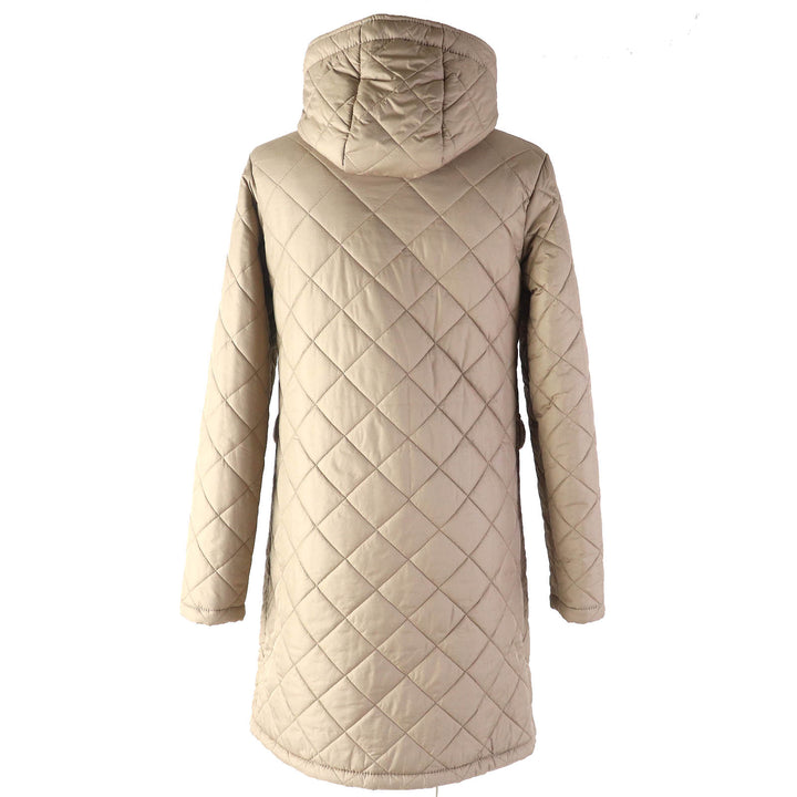 Mackintosh coat Grande Logo button Hooded Fleece lining Quilted Women
