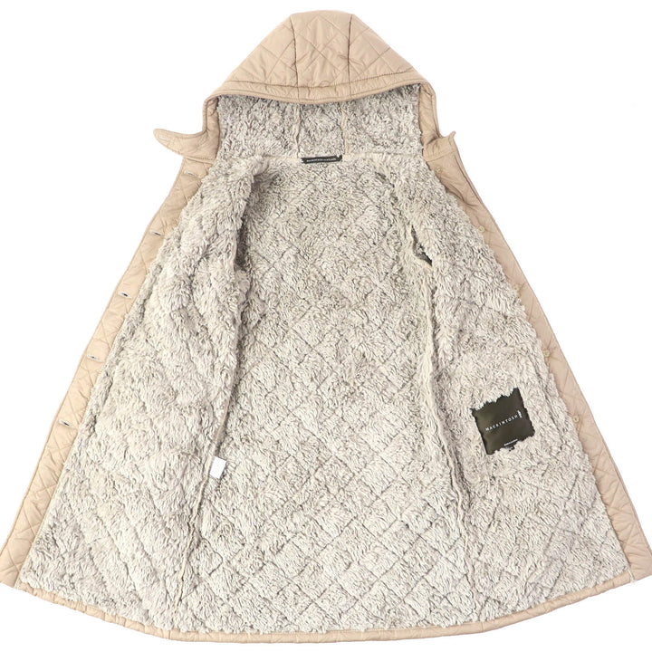 Mackintosh coat Grande Logo button Hooded Fleece lining Quilted Women