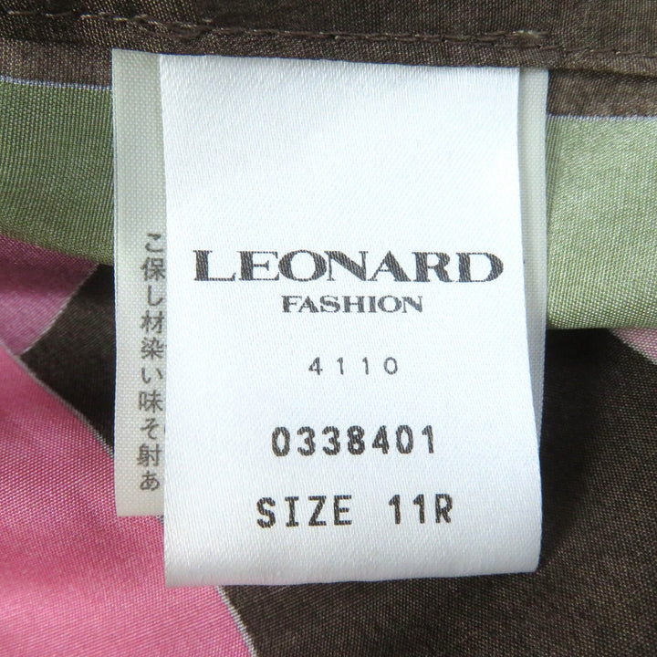 Excellent LEONARD FASHION Blouson Logo button all-over design jacket multicolor silk Women