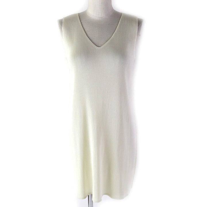 Excellent PLEATS PLEASE Tunic Sleeveless dress Ivory polyester Women 3 PP23-FT275