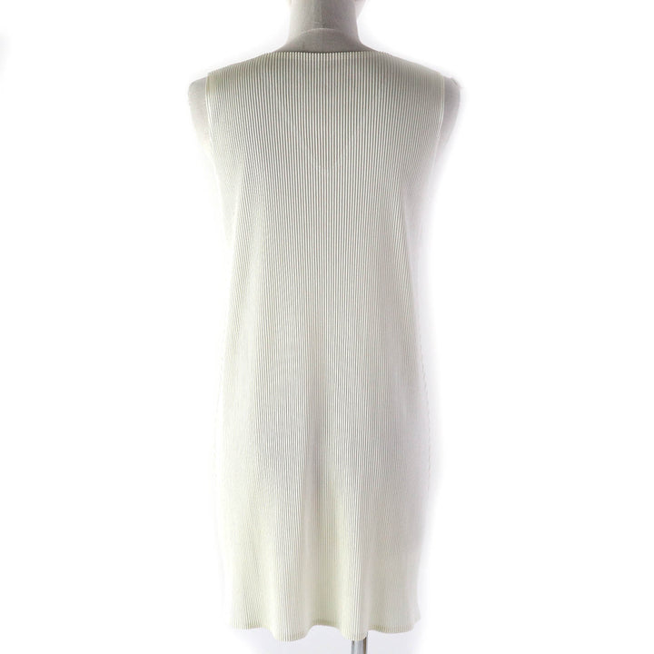 Excellent PLEATS PLEASE Tunic Sleeveless dress Ivory polyester Women 3 PP23-FT275