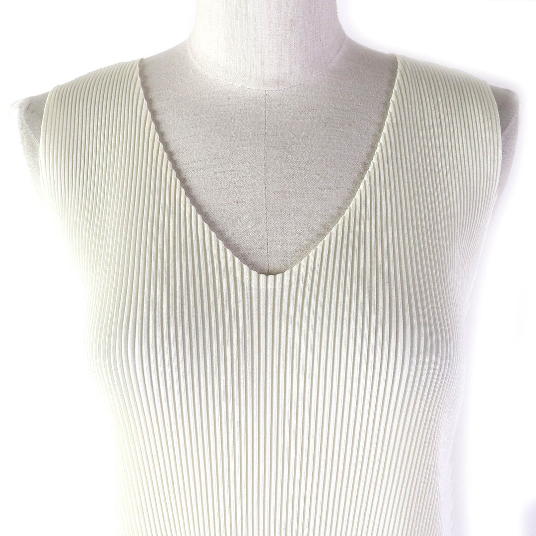 Excellent PLEATS PLEASE Tunic Sleeveless dress Ivory polyester Women 3 PP23-FT275