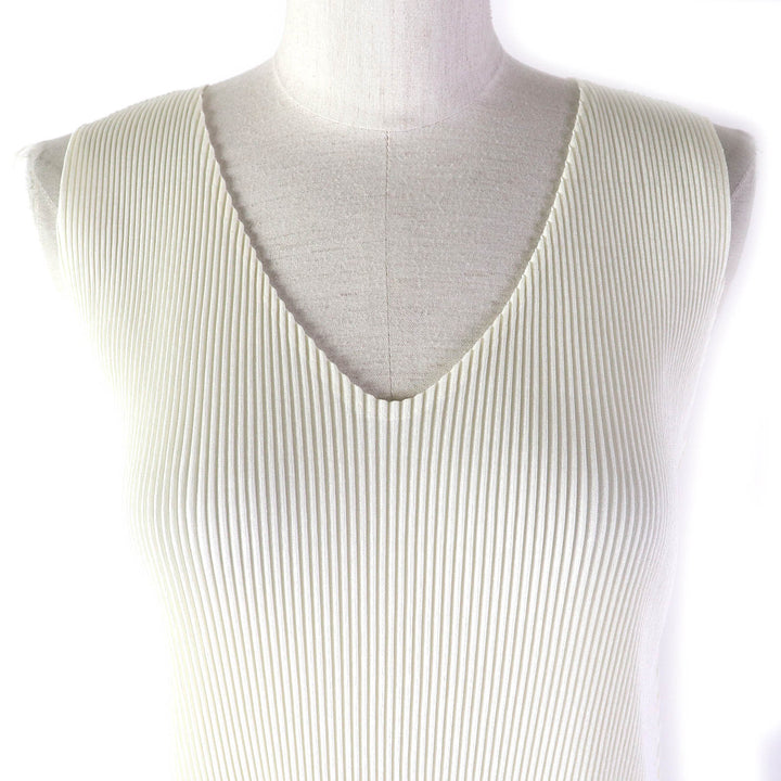 Excellent PLEATS PLEASE Tunic Sleeveless dress Ivory polyester Women 3 PP23-FT275