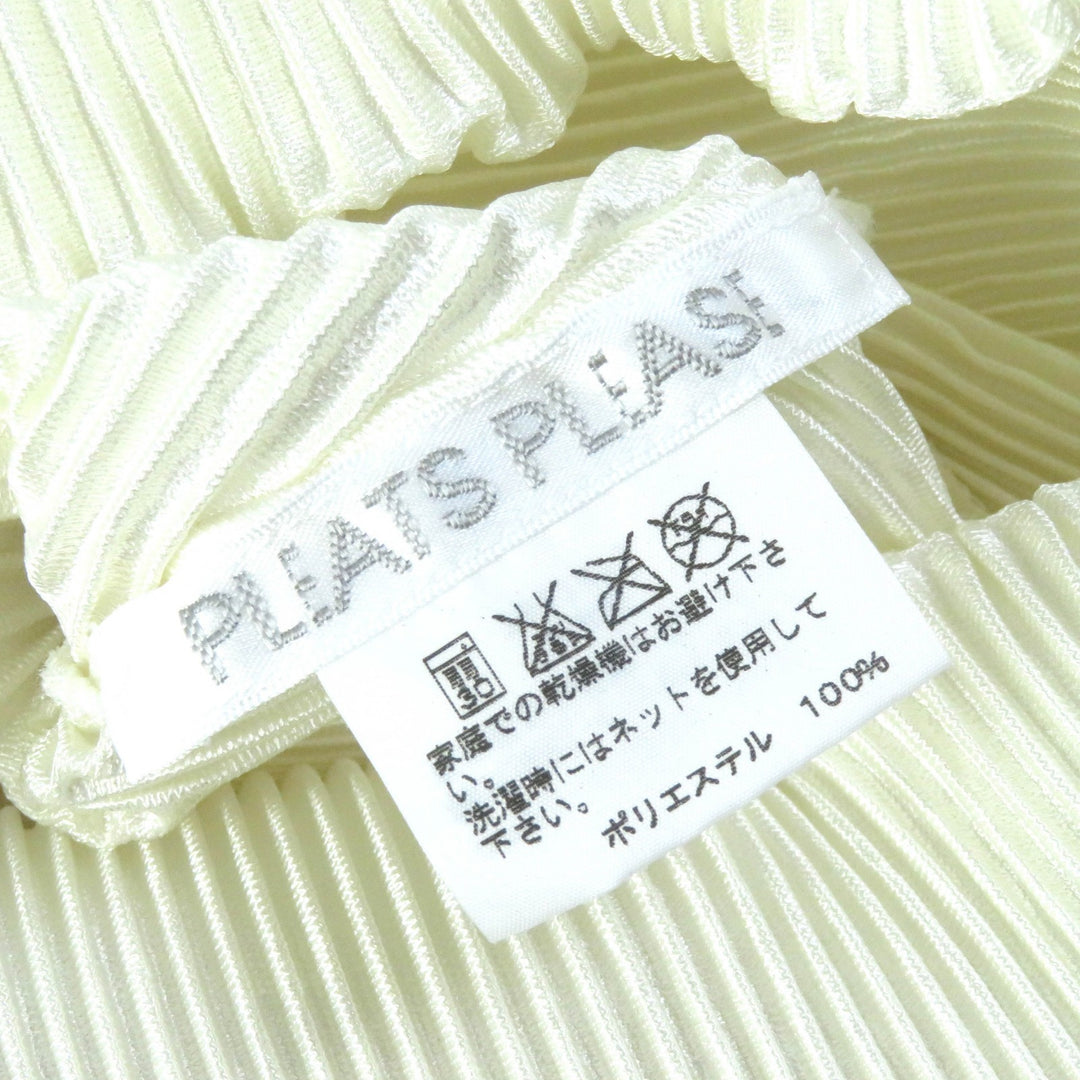 Excellent PLEATS PLEASE Tunic Sleeveless dress Ivory polyester Women 3 PP23-FT275