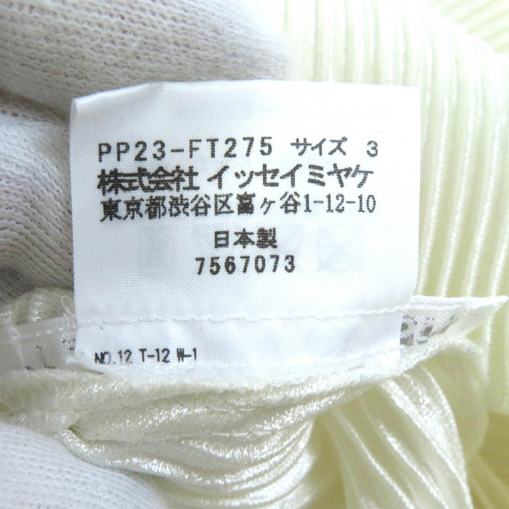 Excellent PLEATS PLEASE Tunic Sleeveless dress Ivory polyester Women 3 PP23-FT275