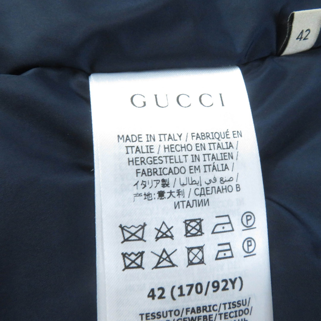 Pristine GUCCI Jacket GG parachute nylon Side web lines Bordeaux beige Women 42 663279