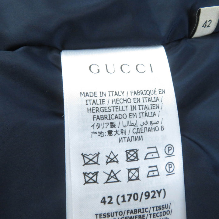 Pristine GUCCI Jacket GG parachute nylon Side web lines Bordeaux beige Women 42 663279