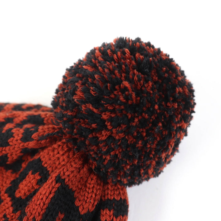 Excellent Missoni Knit cap Logo knitted hat Brown wool Women