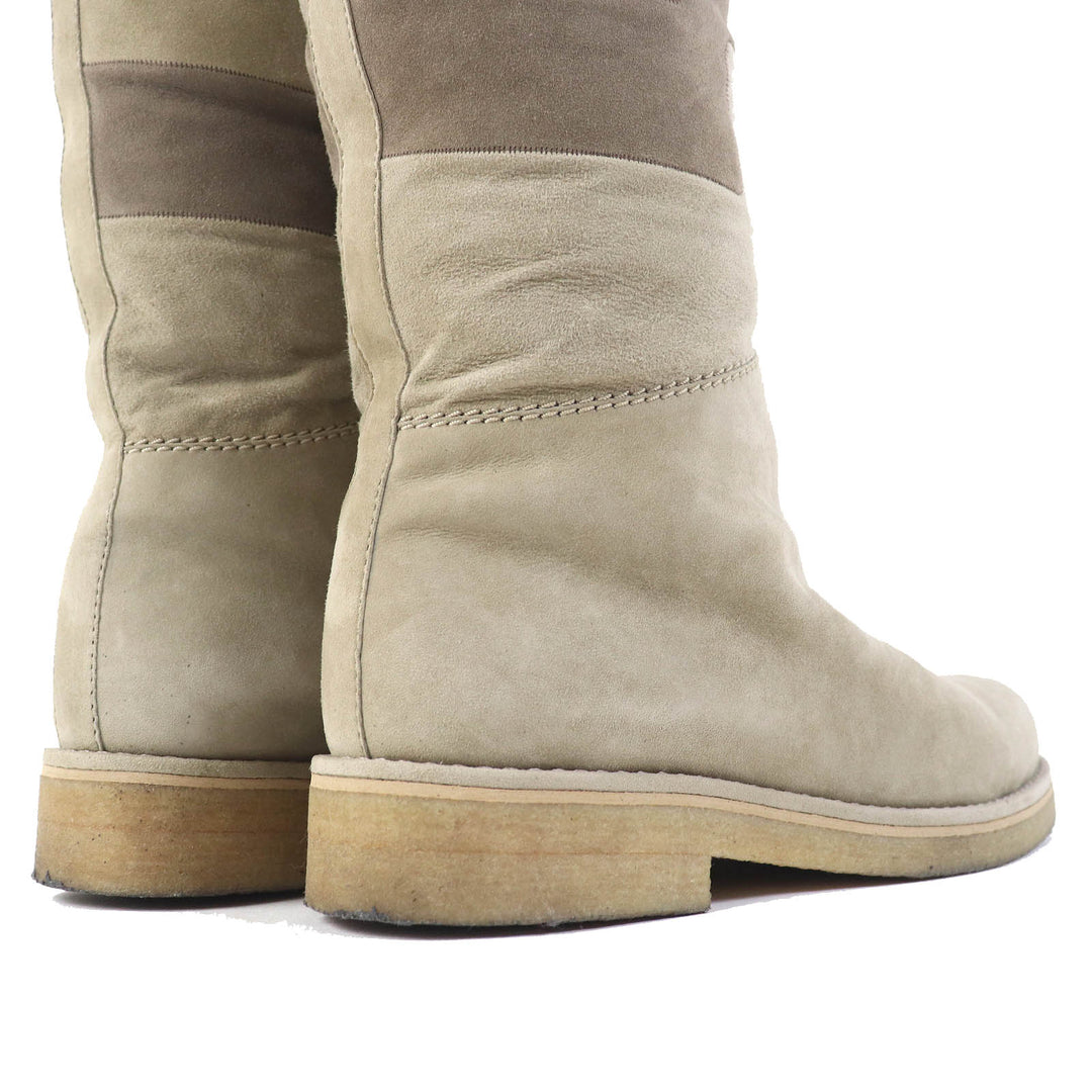 Excellent HERMES Knee-high boots Rare Margiela long shearling boots beige