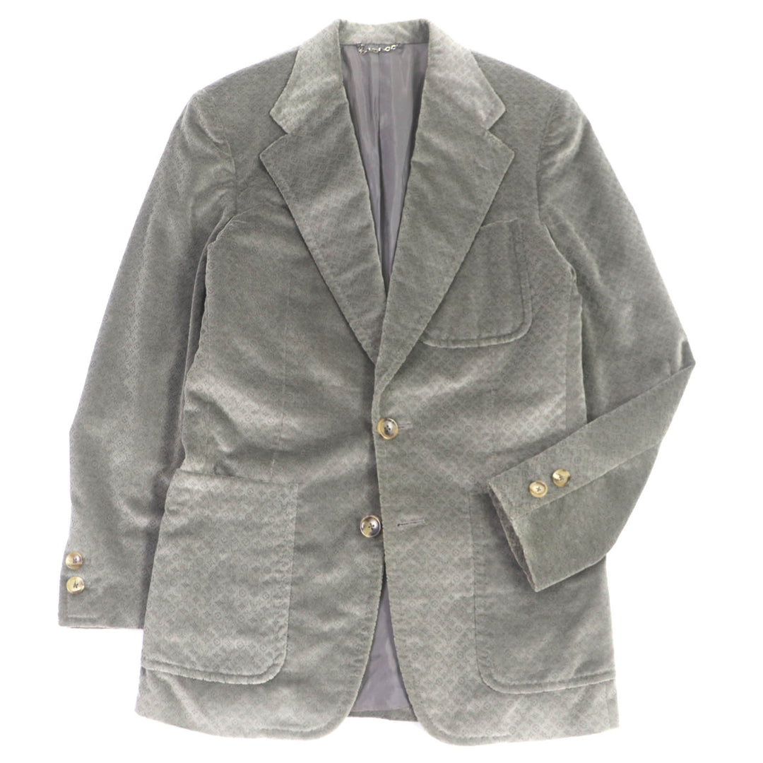 Great LOUIS VUITTON tailored jacket Monogram embossed single velour jacket mens 44