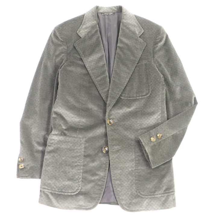 Great LOUIS VUITTON tailored jacket Monogram embossed single velour jacket mens 44