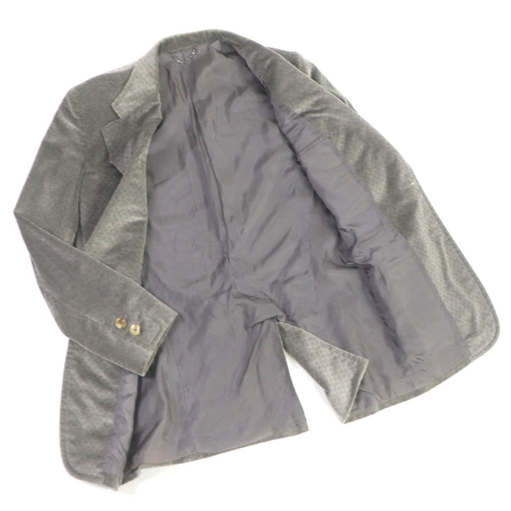 Great LOUIS VUITTON tailored jacket Monogram embossed single velour jacket mens 44
