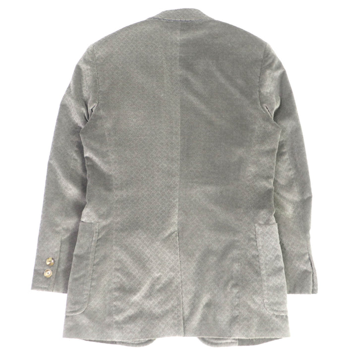 Great LOUIS VUITTON tailored jacket Monogram embossed single velour jacket mens 44