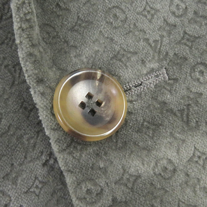 Great LOUIS VUITTON tailored jacket Monogram embossed single velour jacket mens 44