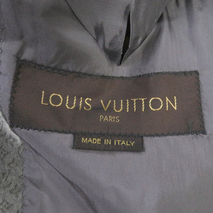 Great LOUIS VUITTON tailored jacket Monogram embossed single velour jacket mens 44