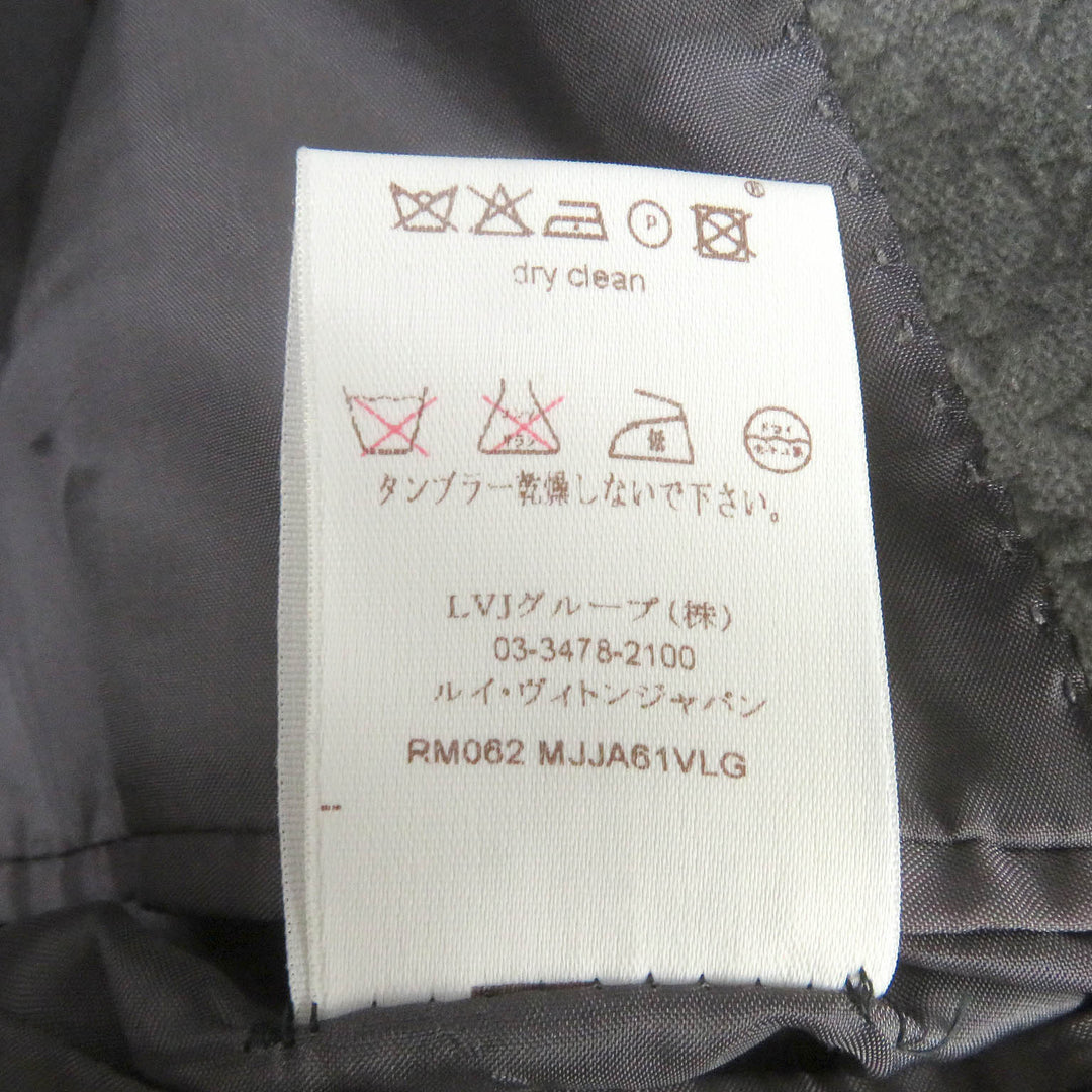 Great LOUIS VUITTON tailored jacket Monogram embossed single velour jacket mens 44