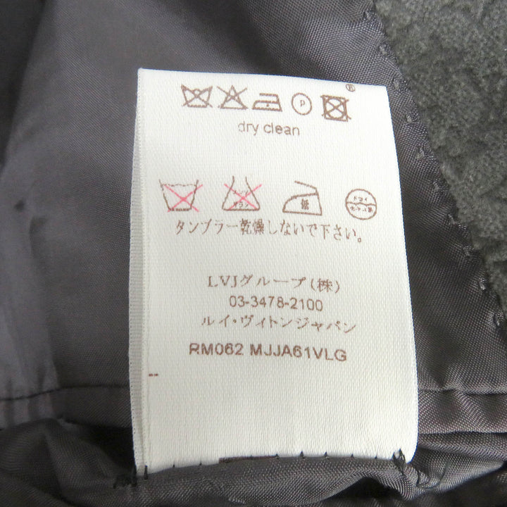 Great LOUIS VUITTON tailored jacket Monogram embossed single velour jacket mens 44