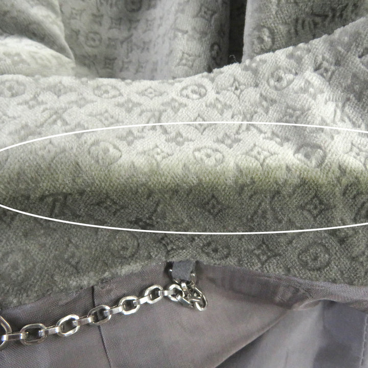 Great LOUIS VUITTON tailored jacket Monogram embossed single velour jacket mens 44