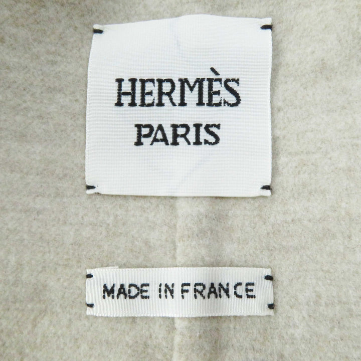 Pristine HERMES Best Lamb leather long gilet/ light beige cashmere Women 36 3E0223DZ