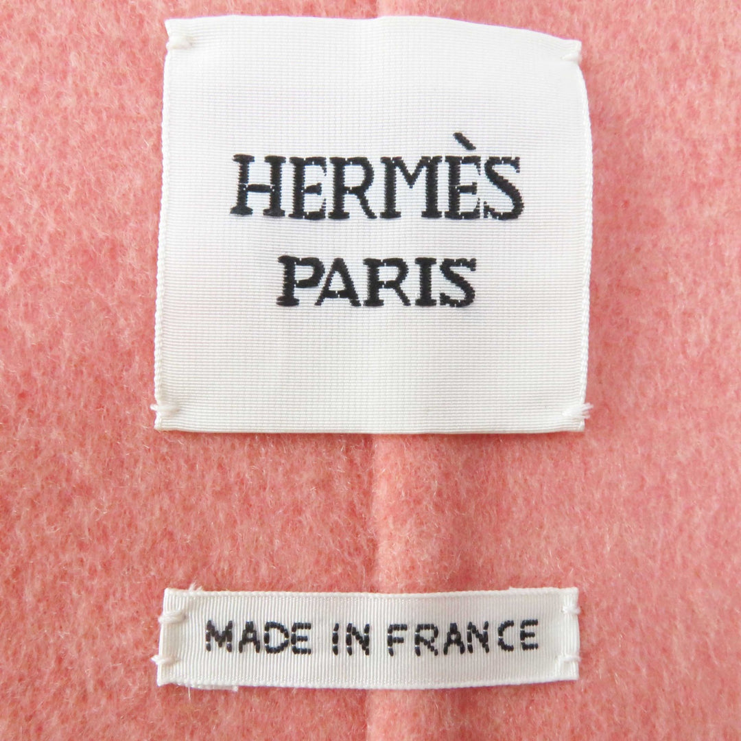 Pristine HERMES coat 100% baby cashmere, belted, concealed coat pink Women 34 2H0122DB