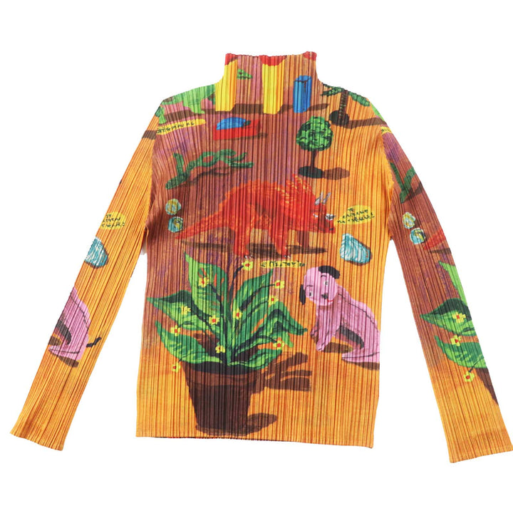 Excellent PLEATS PLEASE Nathalie Lete Masterpiece DINOS EDEN ANIMAL Tops / 3