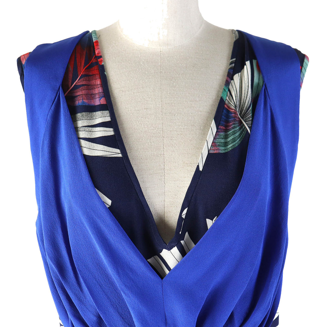 Great LEONARD one piece blue silk Women