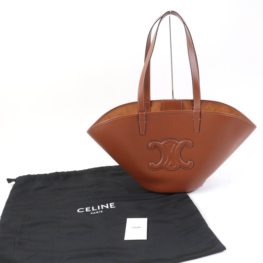 Excellent CELINE Tote Bag Kufan Medium Tote Bag Smooth scarf skin Women 196953DU3.04LU