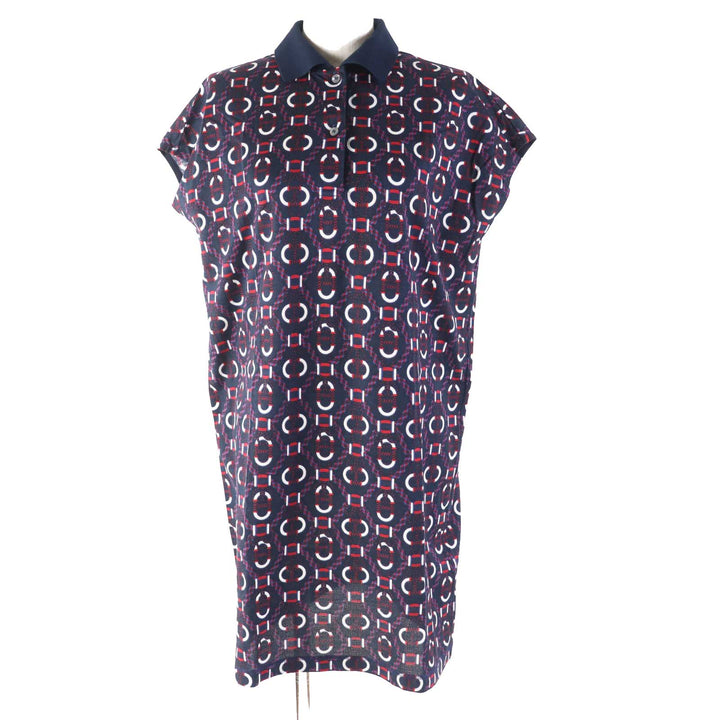 Excellent HERMES one piece Canoe Navy cotton Women 34 3E4512DB