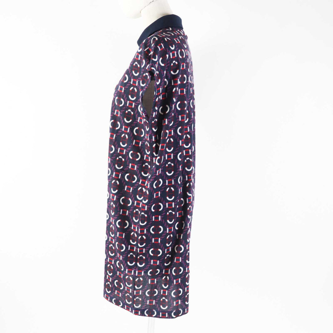 Excellent HERMES one piece Canoe Navy cotton Women 34 3E4512DB