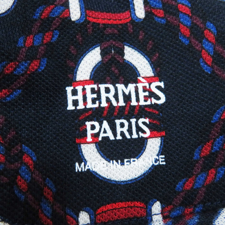 Excellent HERMES one piece Canoe Navy cotton Women 34 3E4512DB