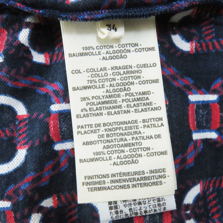 Excellent HERMES one piece Canoe Navy cotton Women 34 3E4512DB