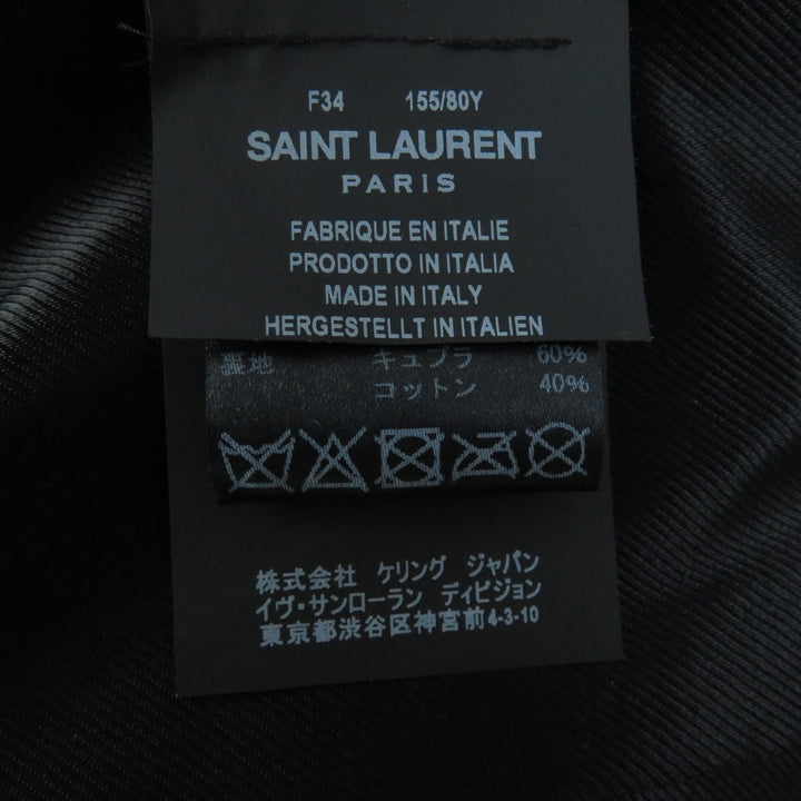 Great SAINT LAURENT PARIS Leather jacket black Lamb leather Women 34 530735