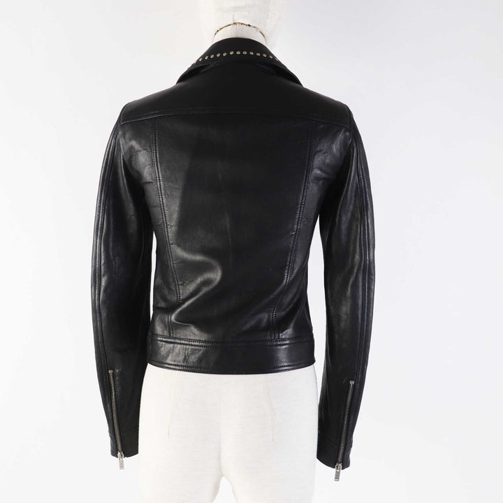 Great SAINT LAURENT PARIS Leather jacket black Lamb leather Women 34 530735
