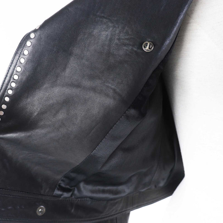 Great SAINT LAURENT PARIS Leather jacket black Lamb leather Women 34 530735