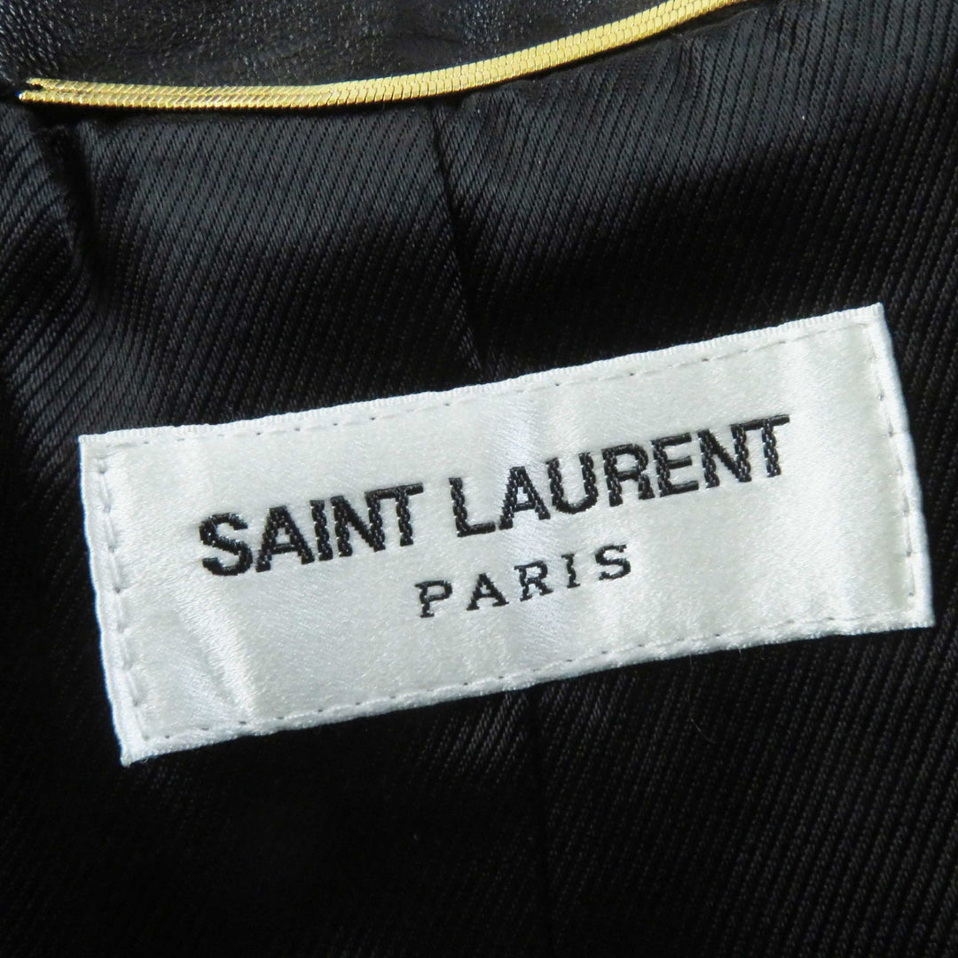 Great SAINT LAURENT PARIS Leather jacket black Lamb leather Women 34 530735