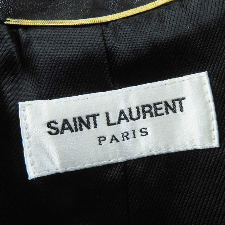 Great SAINT LAURENT PARIS Leather jacket black Lamb leather Women 34 530735