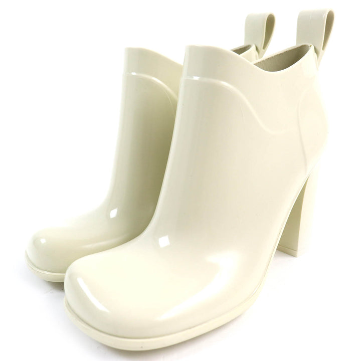 Excellent BOTTEGAVENETA Rain shoes Shine Rain Boots Rubber Boots Ivory rubber