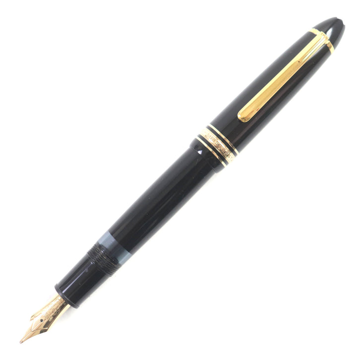 Excellent MONTBLANC fountain pen Meisterstuck 146 white star Black gold K14 mens