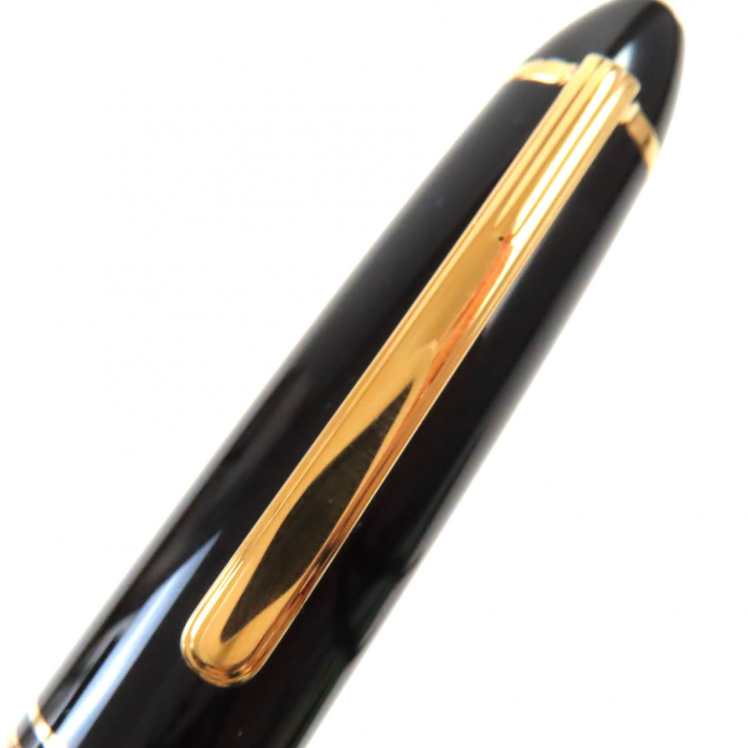 Excellent MONTBLANC fountain pen Meisterstuck 146 white star Black gold K14 mens