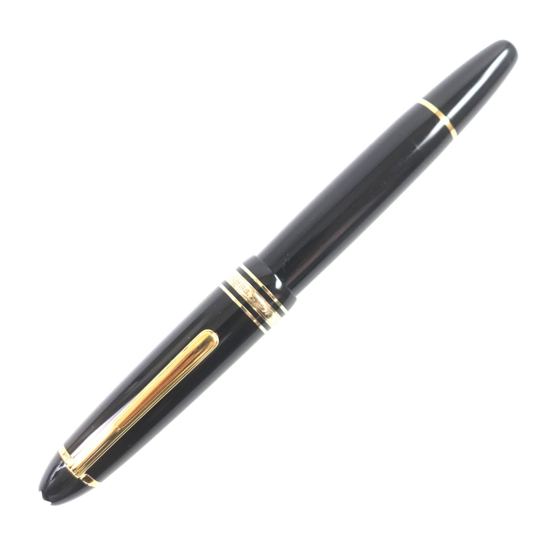 Excellent MONTBLANC fountain pen Meisterstuck 146 white star Black gold K14 mens
