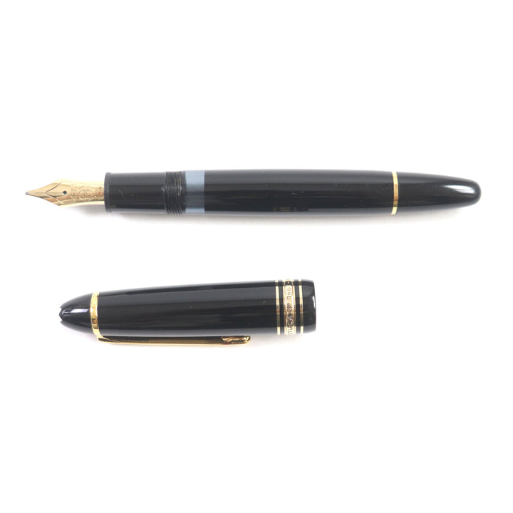Excellent MONTBLANC fountain pen Meisterstuck 146 white star Black gold K14 mens