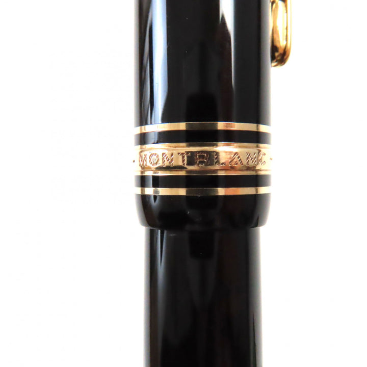 Excellent MONTBLANC fountain pen Meisterstuck 146 white star Black gold K14 mens