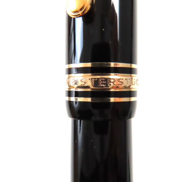 Excellent MONTBLANC fountain pen Meisterstuck 146 white star Black gold K14 mens