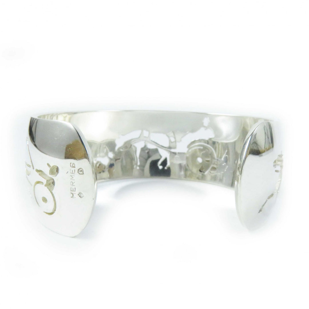 Great HERMES Bangle Caleche Carriage Dog Bracelet/ Silver Women
