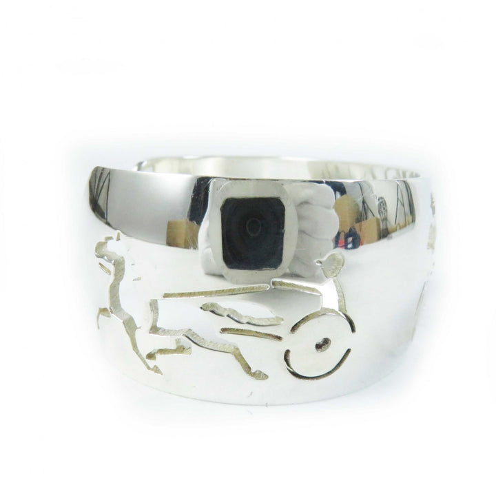 Great HERMES Bangle Caleche Carriage Dog Bracelet/ Silver Women