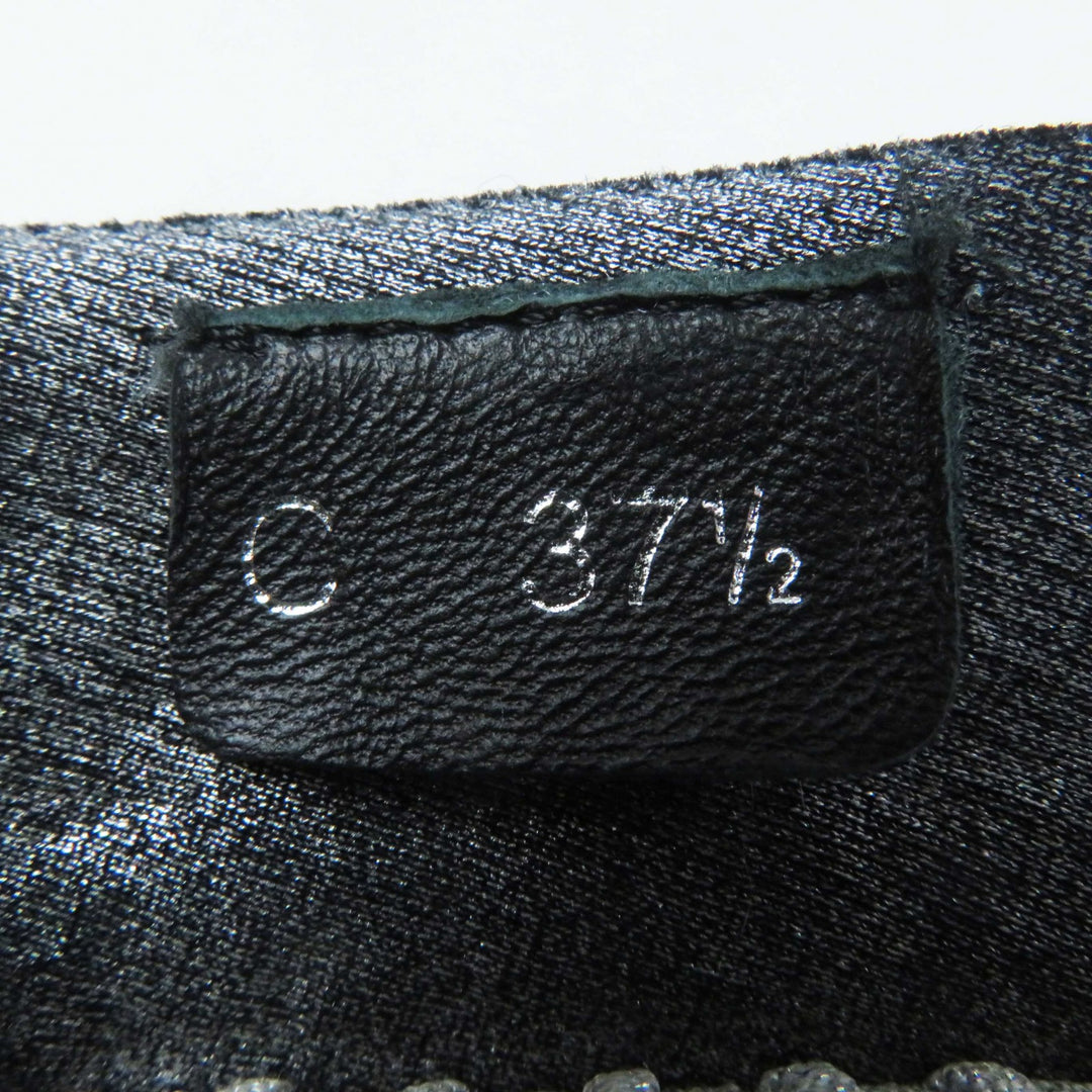 Very Good CHANEL sneakers COCO Mark logo knit sneakers/socks gray Women 37.5 G33070