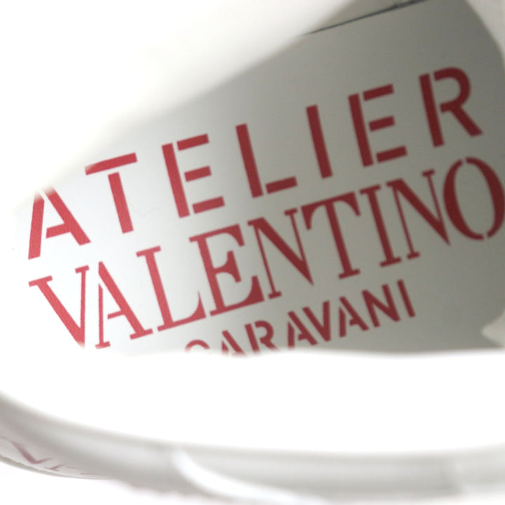 Pristine VALENTINO High cut sneakers ATELIER Atelier With logo White red leather mens 40